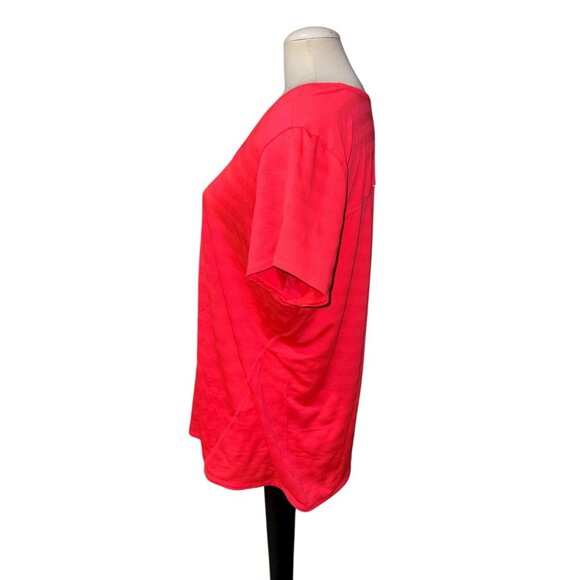 Active Life Womens Bright Pink Short Sleeve Scoop Neck Activewear Top XXL Polyes - Picture 6 of 8